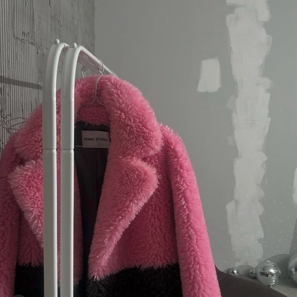 Stand Studio Jackets & Blazers - Stand Studio Two-Tone Faux Fur Jacket